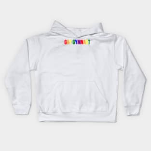 GAY GYMNAST (Rainbow) Kids Hoodie